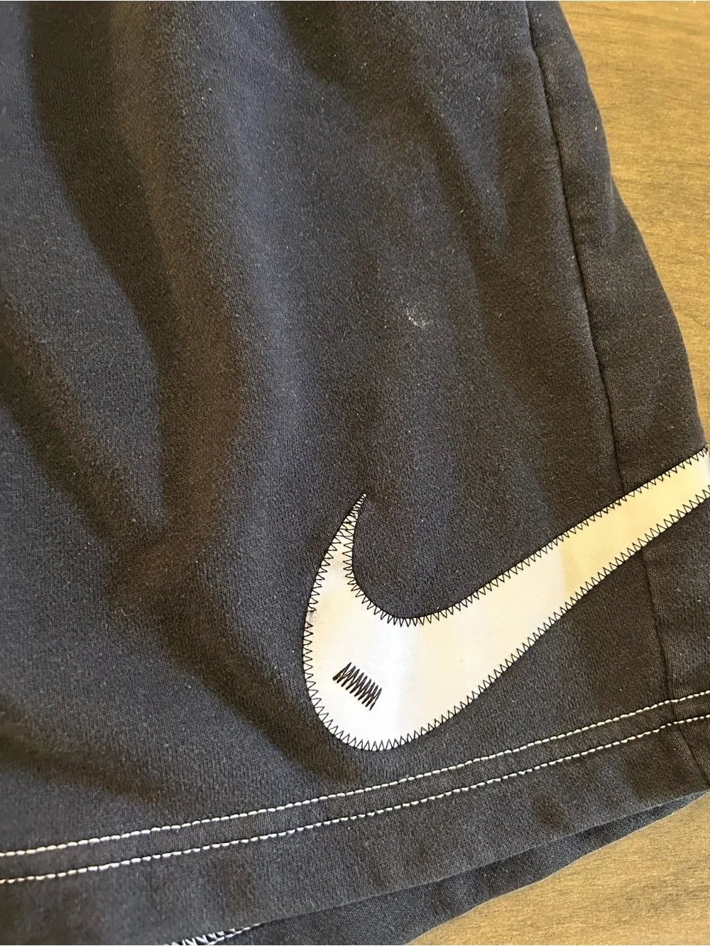 2 pair Nike Black Womens Athletic Shorts with White Swoosh